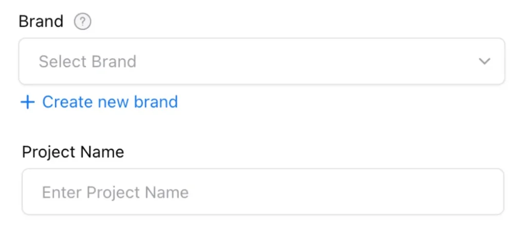 brand and project name